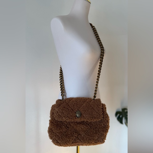 Kurt Geiger Handbags - Kurt Geiger Kensington Faux Fur Plush Crossbody Bag Brown Camel